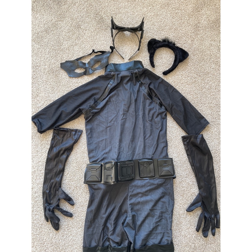 Rubies The Dark Knight Rises Catwoman Adult Costume Set Small Jumpsuit Mask Belt - Picture 3 of 11